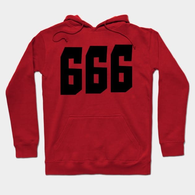 666 Devil's Number Dark Metal Design Hoodie by Anthony88